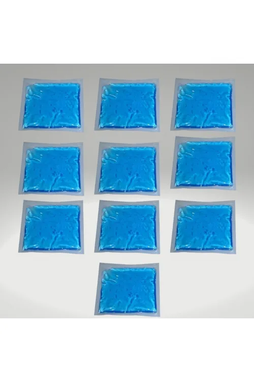 10 Adet Soğuk Sıcak Jel Kompres Termojel 13x13 Cm