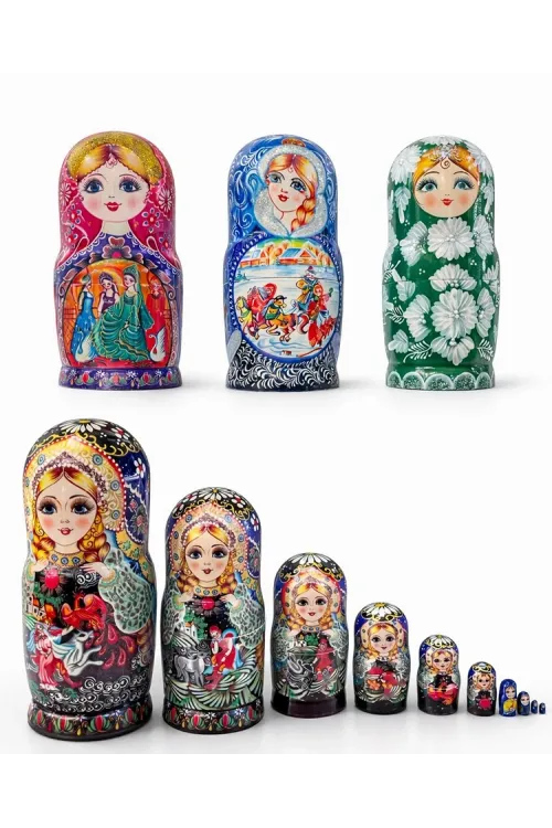 10lu Ahşap Matruşka Seti IEG5381
