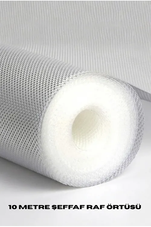 10 Metre Şeffaf Silikonlu Kaymaz Çekmece İçi Düzenleyici