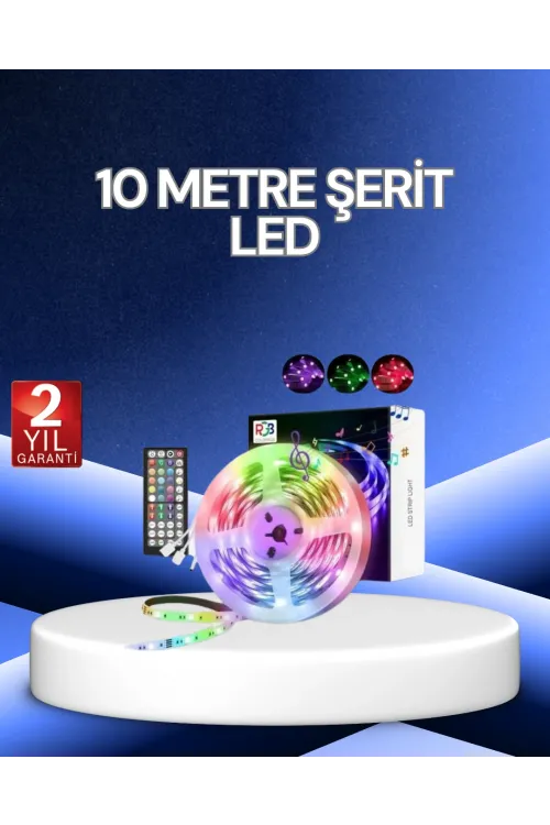 10 Metre Smart Şerit Led Bluetooth Telefon Kontrollü Usb Enerjili