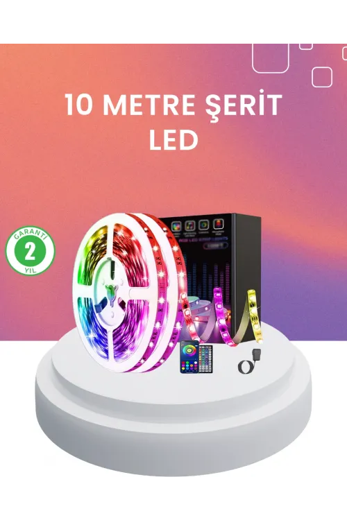10 Metre Telefon Kontrollü Smart Şerit Led Usb Rgb Kumandalı