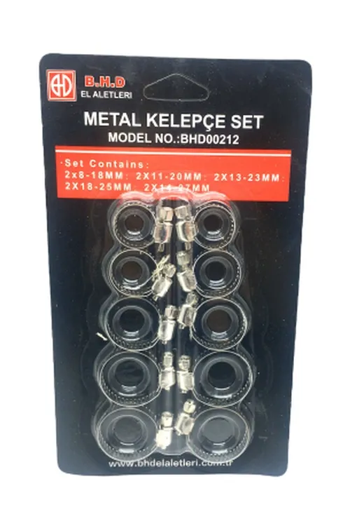 10 Parça  Metal Hortum Kelepçesi Set