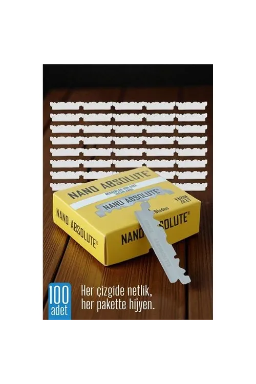 100 lü Berber Ustura Jileti - Yarım Jilet- Berber Jileti Nano Absolute