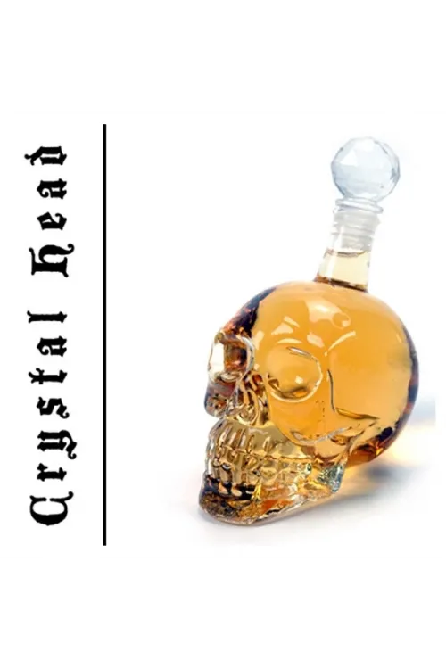 1000 Ml Crystal Head Kuru Kafa İçecek Şişesi