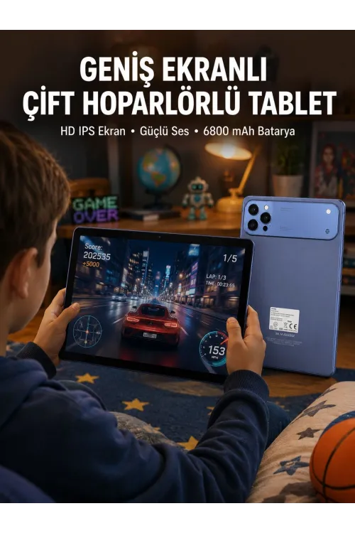 10.1 İnç Tablet 6800 Mah Batarya Çift Hoparlörlü Yeni Nesil