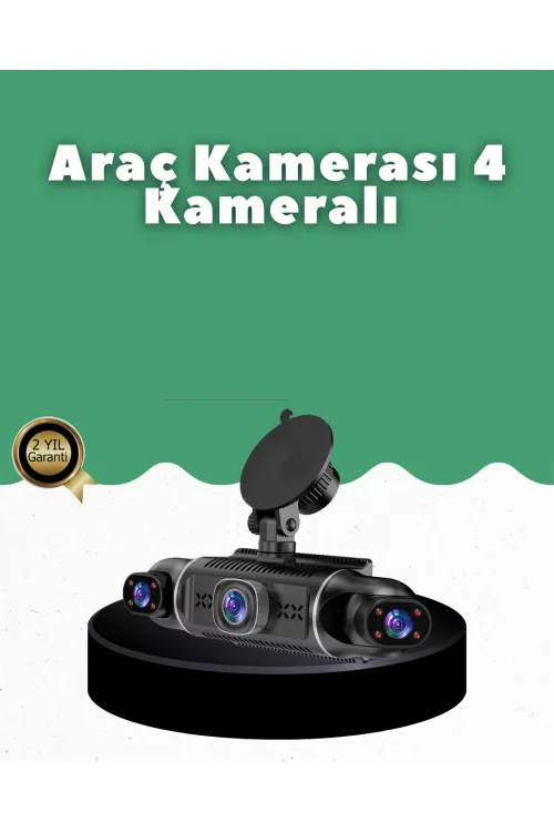 1080p 4 Kanallı Araç Kamerası Gps + Wifi + G Sensör Destekli