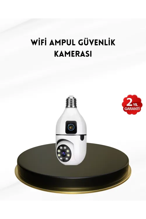 1080p Wifi Ampul Kamera Uzaktan Erişimli Hareket Sensörlü Gece Görüşlü