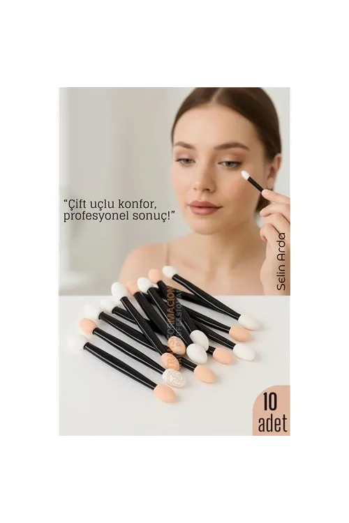 10’lu Göz Makyaj Aplikatörü Seti – Çift Uçlu, Sünger Başlıklı, Far Uygulama İçin İdeal 722335