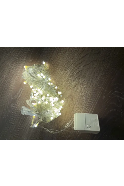 10m 100 Led Damla Uçlu Gün Işığı Şeffaf Kablo Mz-17-4