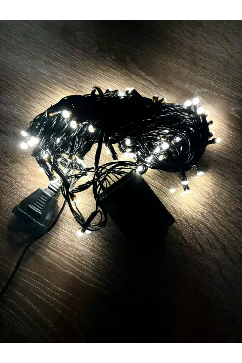 10m 100 Led Damla Uçlu Gün Işığı Siyah Kablo Mz-17-3