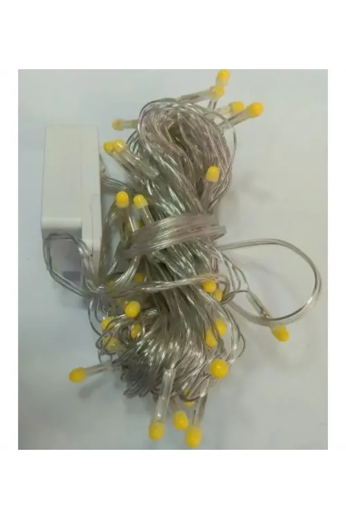 10m 100 Led Damla Uçlu Led Işık Beyaz Işık Şeffaf Kablo