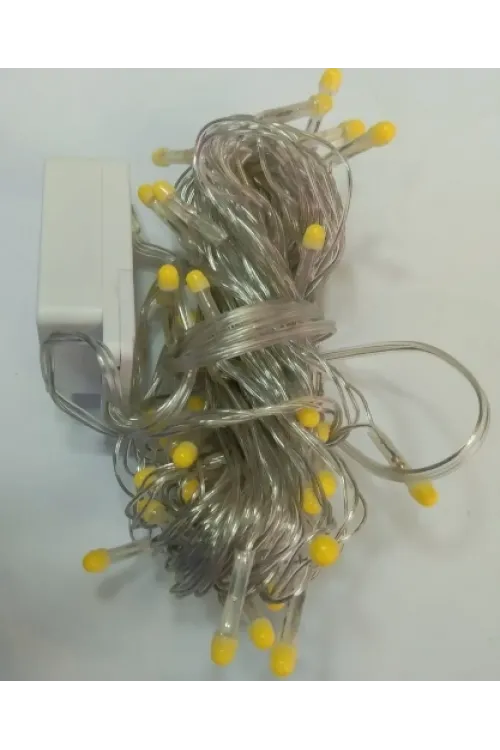 10m 100 Led Damla Uçlu Led Işık Gün Işığı Şeffaf Kablo