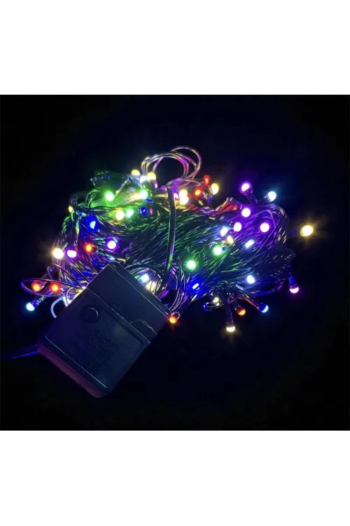 10m 100 Led Damla Uçlu Rgb Işık Siyah Kablo Mz-17-2