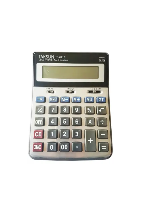 12 Haneli Hesap Makinesi Ts-6118