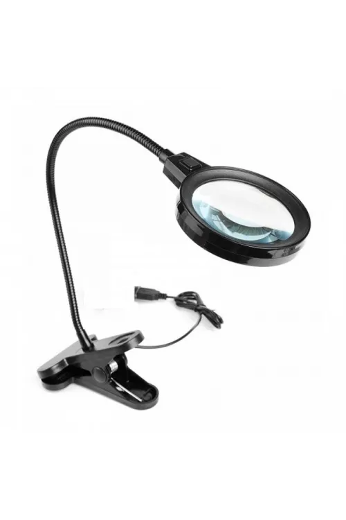 12 Led Clipslı Işıklı Büyüteç Işıklı Masa Lambası Çalışma Lambası