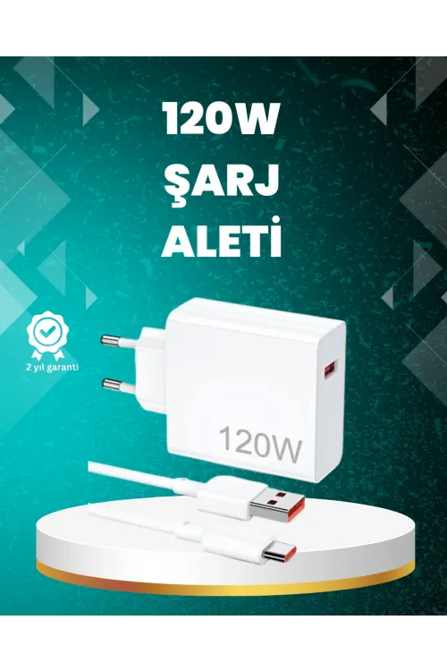 120 Watt Güçlü Hızlı Şarj Adaptörü Huawei P30 P40 Mate 20 Pro Uyumlu