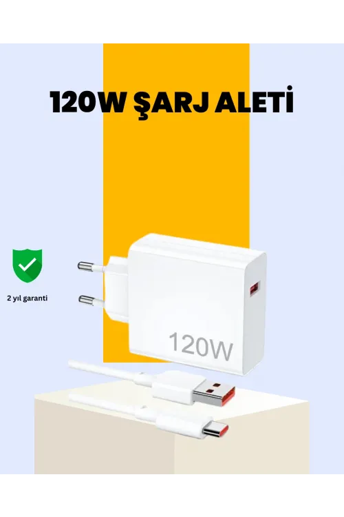 120 Watt Type C Hızlı Şarj Cihazı  Reno 4 5 6 Uyumlu