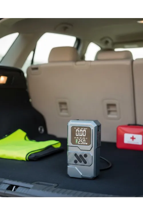 12.000 Mah Akü Takviye Destekli Led Işıklı Araç Kompresörü