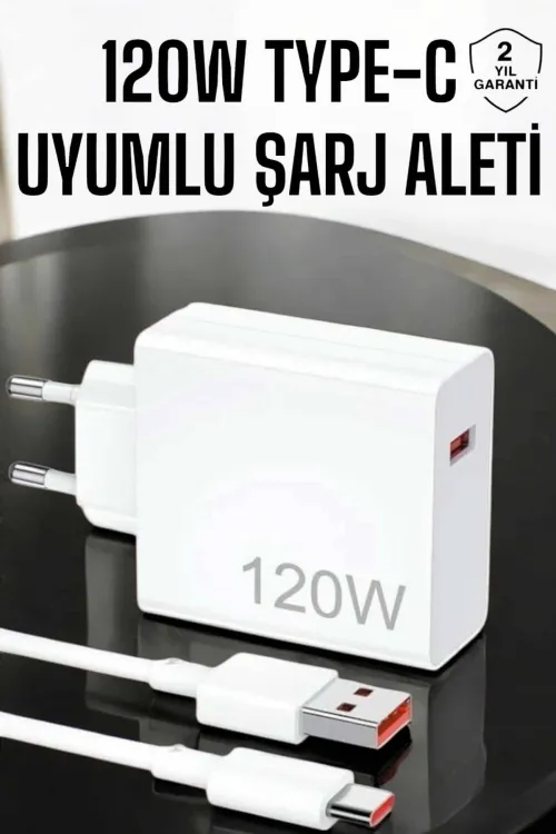 120w Şarj Aleti Type-c Uyumlu Turbo Şarj Aleti