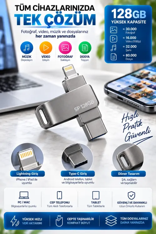 128 Gb Flash Bellek