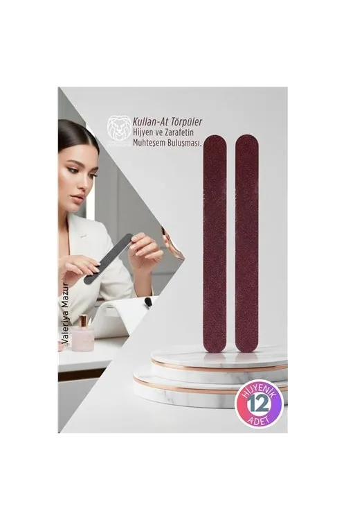 12’li Hijyenik Kullan-At Çift Taraflı Törpü Seti Solingen Professional