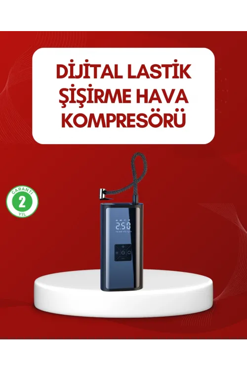 12v Uyumlu Çok İşlevli Akıllı Araç Lastik Pompası