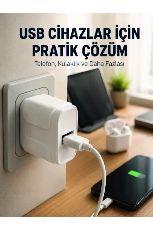 12w Usb Şarj Adaptörü 5v 2.4a Hızlı Ve Güvenli Şarj Başlığı