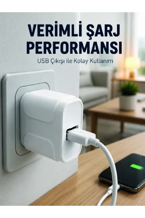 12w Usb Şarj Adaptörü Ev Ve Ofis Kullanımına Uygun