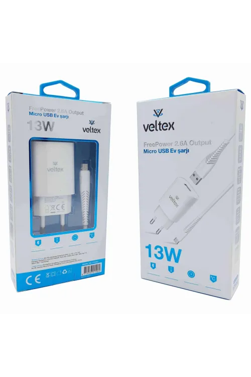 13W 2.6A Micro Şarj Aleti Veltex VTX-002