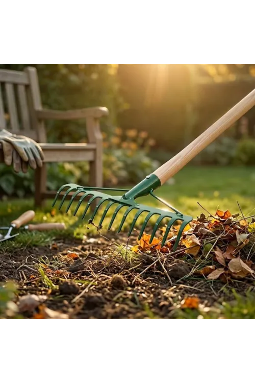 14 Dişli Metal Bahçe Tırmığı - 37 cm Genişlik - Dayanıklı Yapı