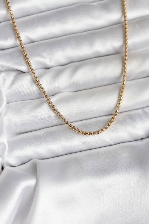 ietaks™ 14K Gold Renk Kaplama Zincir Model CM Kadın Kolye
