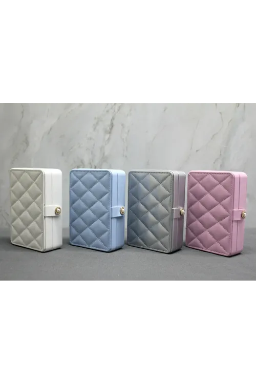 16x11 cm Deri Kaplamalı Makyaj Ve Takı Kutusu