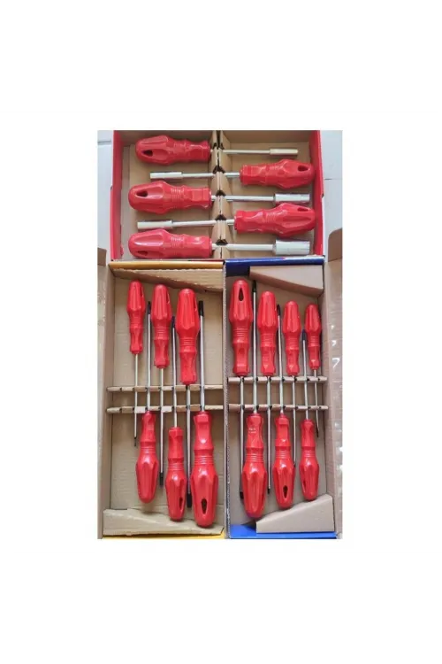 18 Parça Lokma - Torx - Düz ve Yıldız Tornavida Seti Takımı