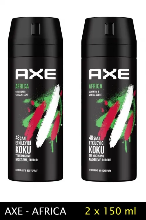 2 Adet Axe Africa Erkek Deodorant Sprey 150 ml