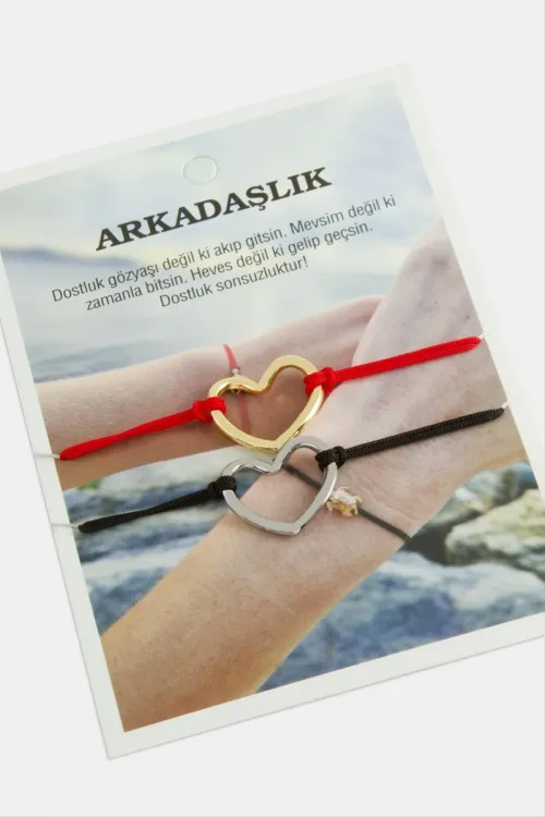 2 Adet Kalp İp Bileklik