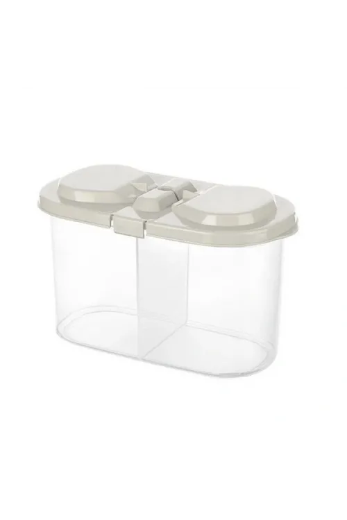 2 Bölmeli Saklama Ve Erzak Kabı 1200 Ml