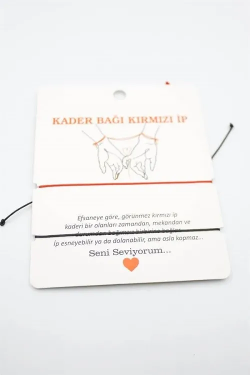 2li Arkadaş Bilekliği - Kırmızı