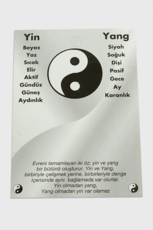 2li Yin Yang Bileklik Kartı