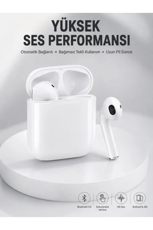 2. Nesil Bluetooth Android Ve İos Uyumlu Kablosuz Kulaklık Çağrı Cevaplama