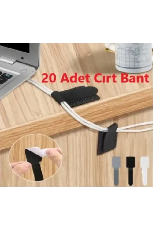 20 Adet Kendinden Yapışkanlı Cırt Cırtlı Bant