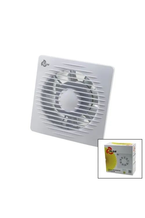 200 8inç Banyo Tuvalet Havalandırma Aspiratörü 40w 200m3/h  Ebt-200