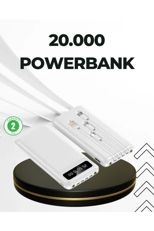20.000mah Taşınabilir Powerbank Pd Teknolojili Çift Usb Çıkışlı