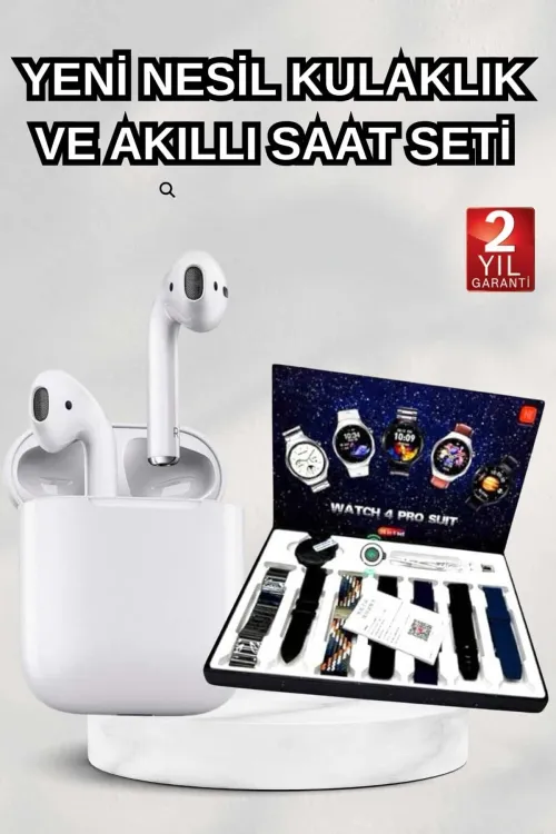 2025 Model Akıllı Saat Ve 2.nesil Tws Bluetooth Kulaklık Yüksek Ses Kaliteli
