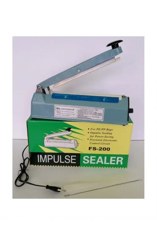 20cm  Metal Gövde Poşet Ağzı Yapıştırma Kapatma Makinası Fs-200
