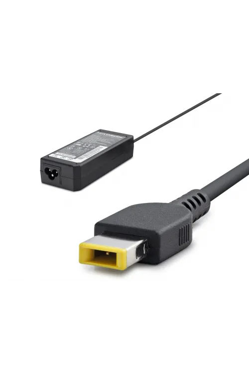 20V 4.5A 90W Laptop Adaptörü - Usb Tip Sarı Kare Uç - IBM Uyumlu - Siyah HD784