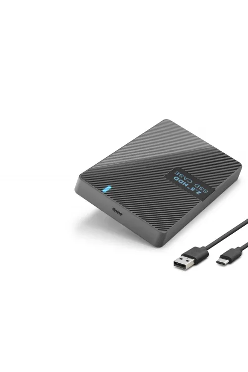 2.5 Inç Sata Hdd/Ssd Harici Disk Kutusu Usb 3.0 Type-C - Siyah HDX1793