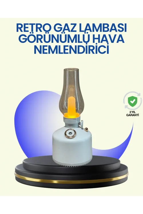 280 Ml Tanklı Retro Gaz Lambası Difüzör Usb Şarjlı Hava Nemlendirici