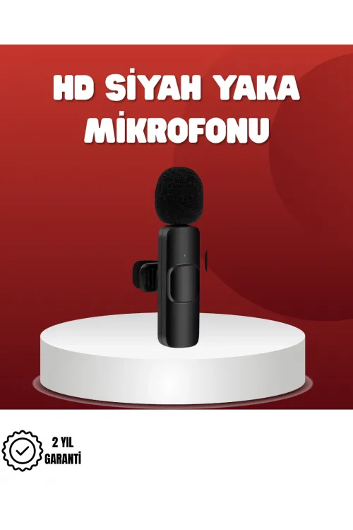 2’li Kablosuz Yaka Mikrofonu İphone İçin Profesyonel Video Ses