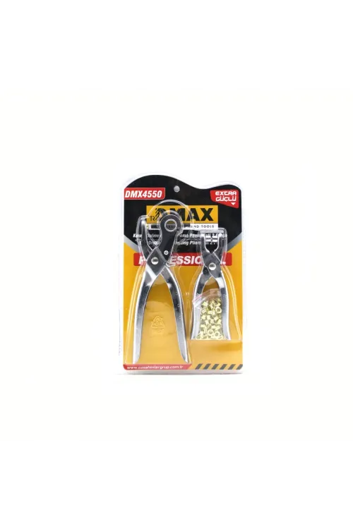 2li Set  6 Dişli Metal Kemer Delme Pensesi Perçin Pensesi Gold Perçin