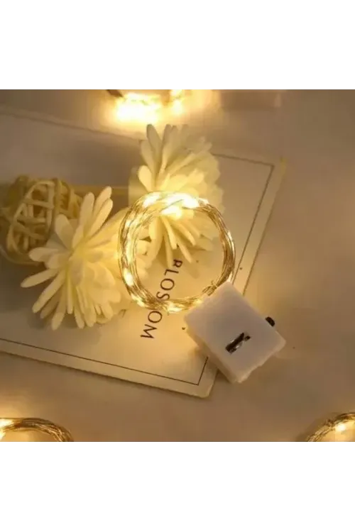 2m Pilli Peri Led Beyaz Işık